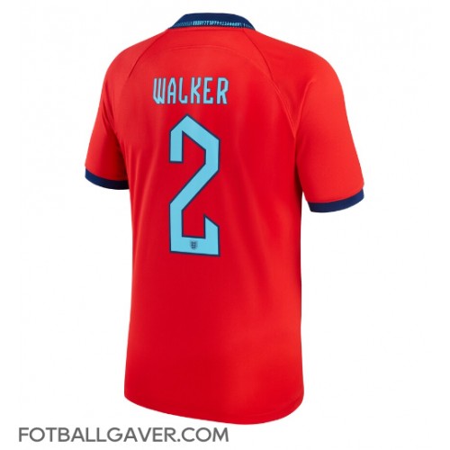 England Kyle Walker #2 Fotballklær Bortedrakt VM 2022 Kortermet